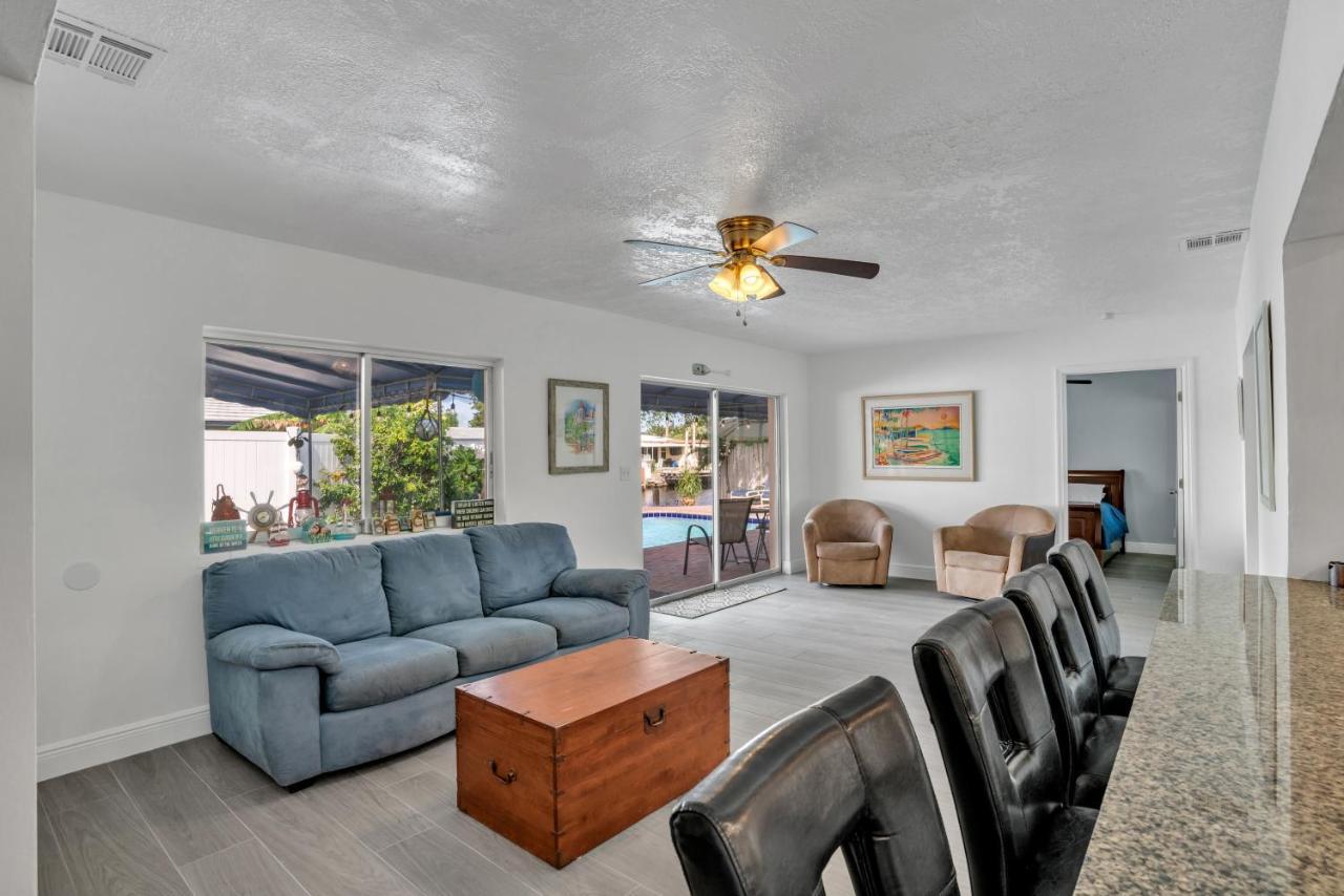 4 Bd Near Beach Spacious Solar Heated Pool Waterfront Home Pompano Beach Eksteriør billede
